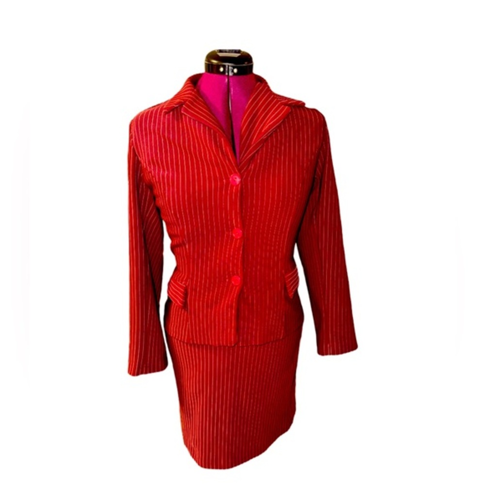 ECEG Women’s Pinstriped Blazer and Skirt Suit Size 12
